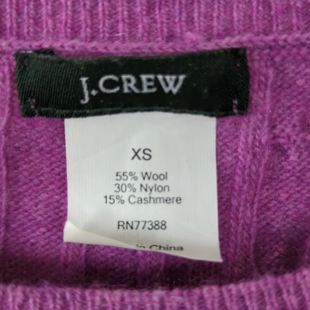 J. CREW CABLE KNIT WOOL CASHMERE BLEND SWEATER - Picture 3 of 4